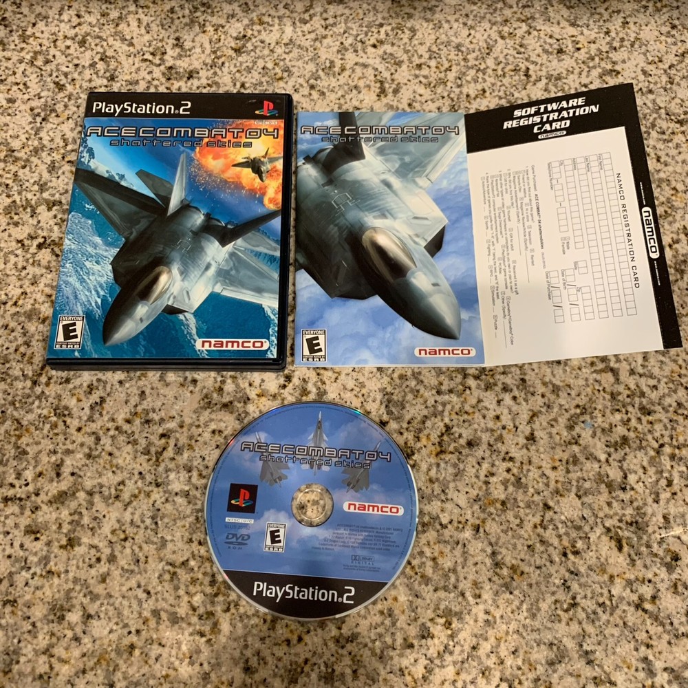 Ace Combat 4 Shattered Skies (PS2 2001) CIB w/reg card Black Label FAST SHIP-image