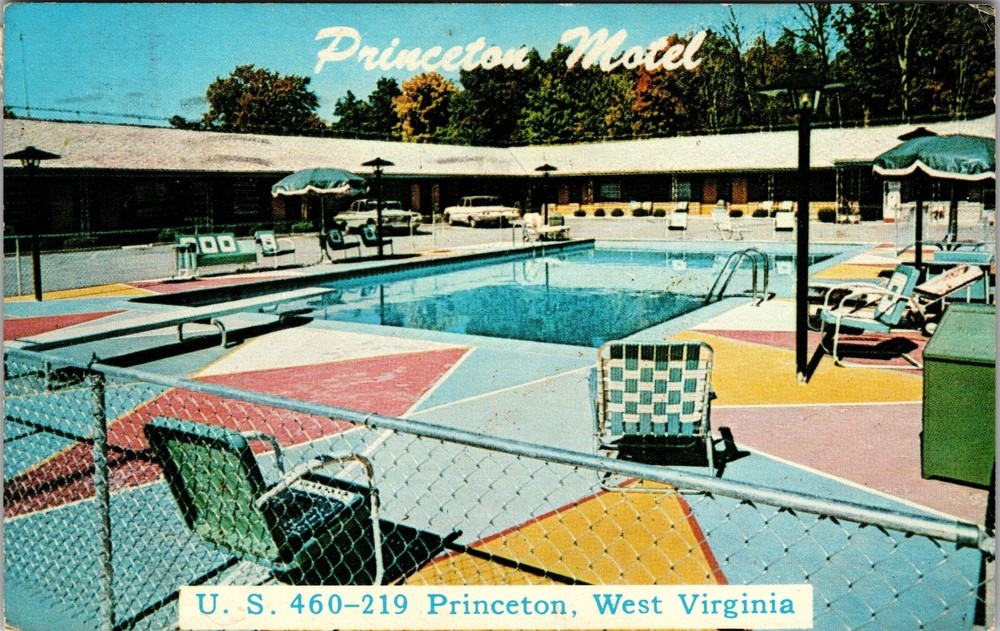 Princeton WV-West Virginia, Princeton Motel, Vintage Postcard