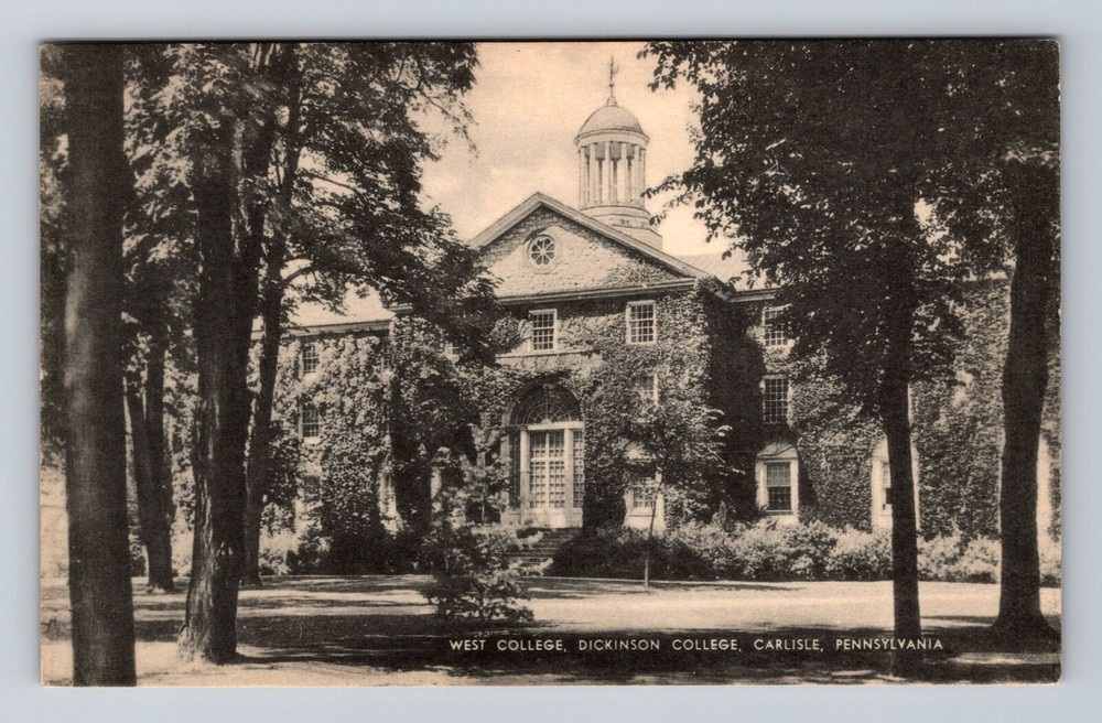 Carlisle PA-Pennsylvania, West College, Dickinson College, Vintage Postcard