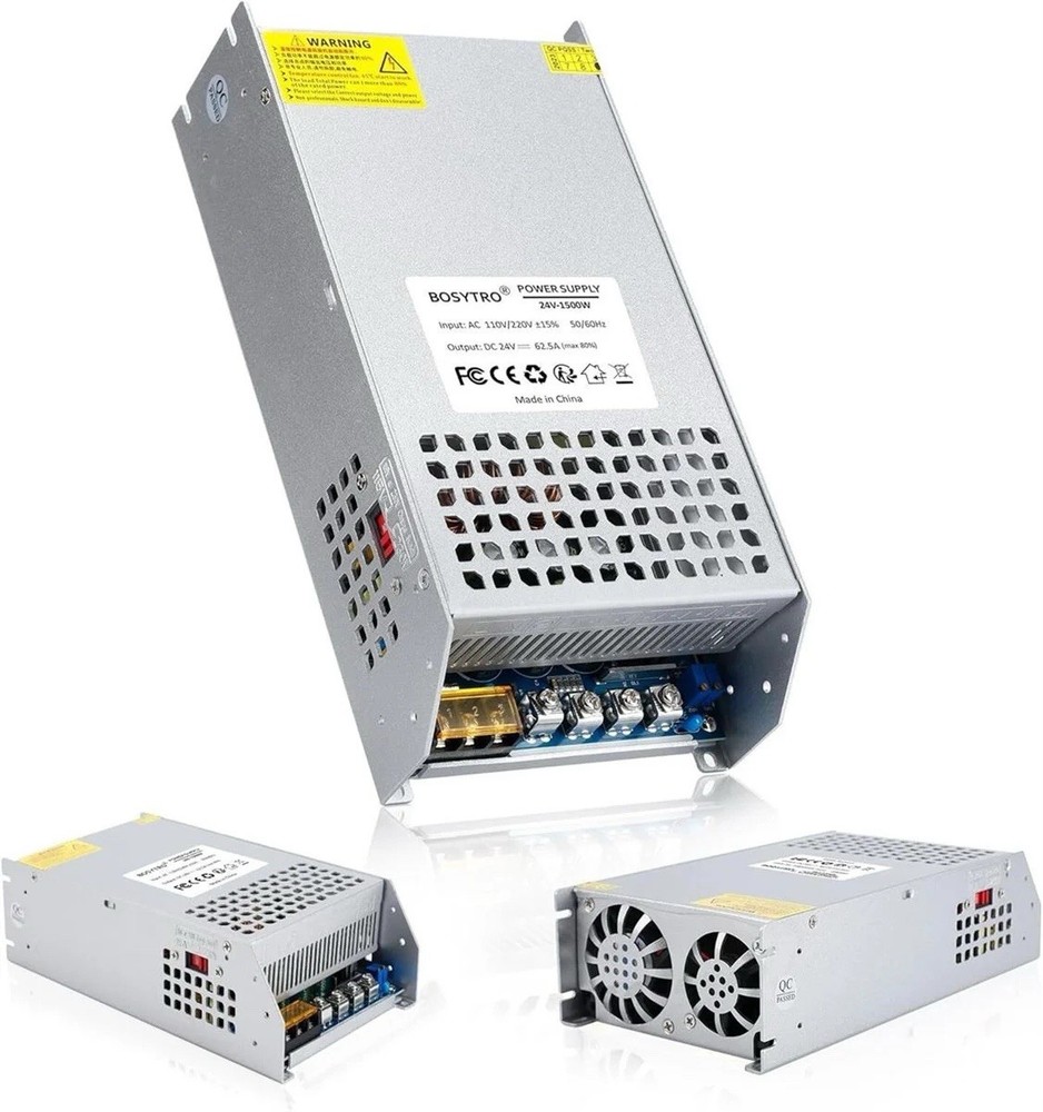 BOSYTRO 1500W Switching Power Supply 24V/60V AC110/220V Enclosed Fan Protection