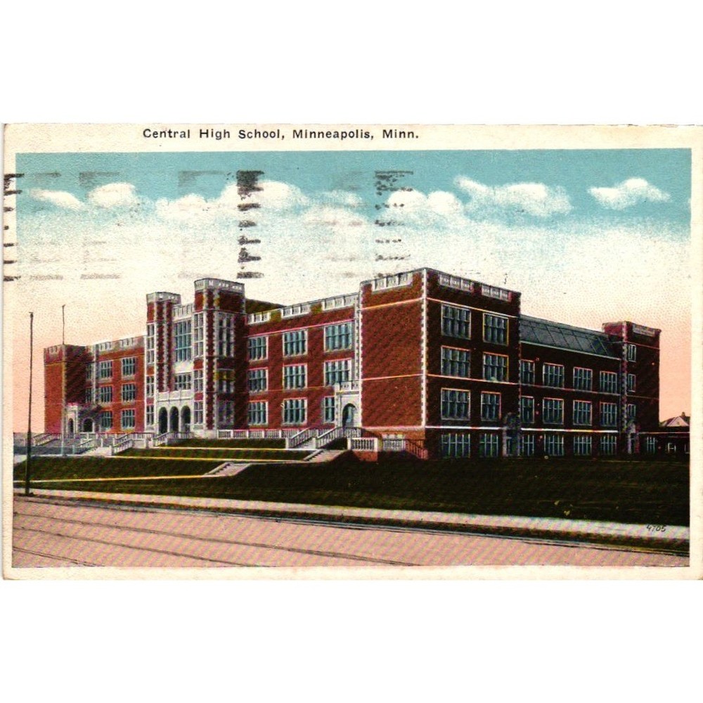Central High School Minneapolis Minnesota Vintage Postcard 1921