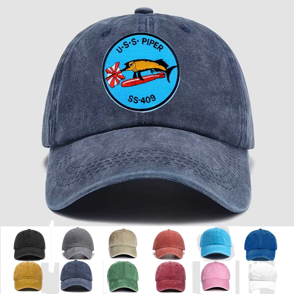 Custom Embroidered Hat SS-409 USS Piper, Veteran Cap, Trucker Hat, Gift Idea 2