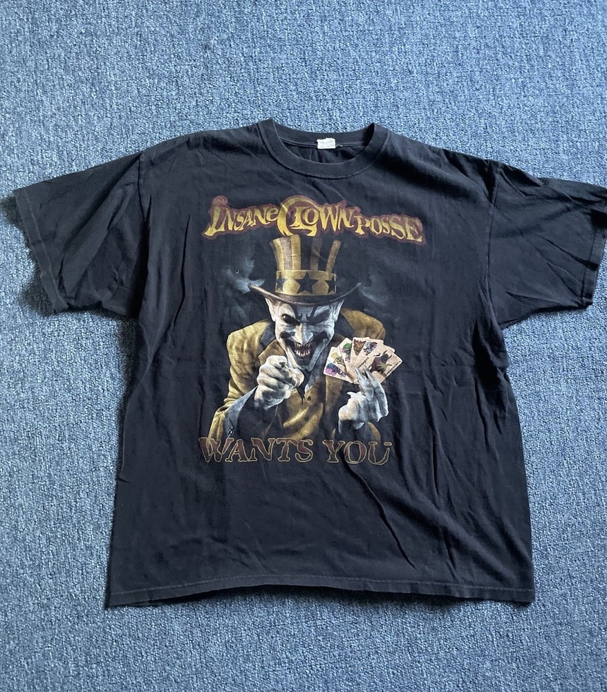 Vintage Insane Clown Posse ICP T Shirt Mens XXL 2XL Black Psychopathic Records