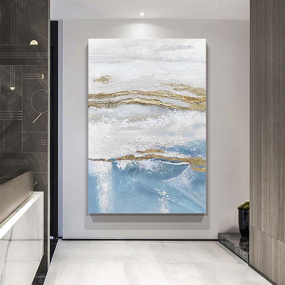 Handmade Oil Painting Large Luxurious Decor Mural Abstract Wall Art Canvas