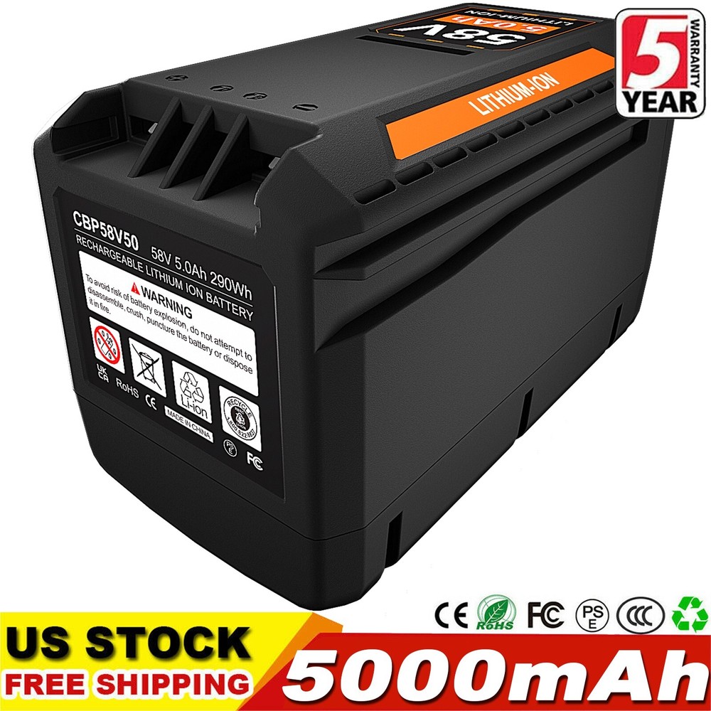 58V 5Ah Lithium-Ion Battery for Echo CBP-58V40 CBP-58V2AH CHT-58V Cordless Tools