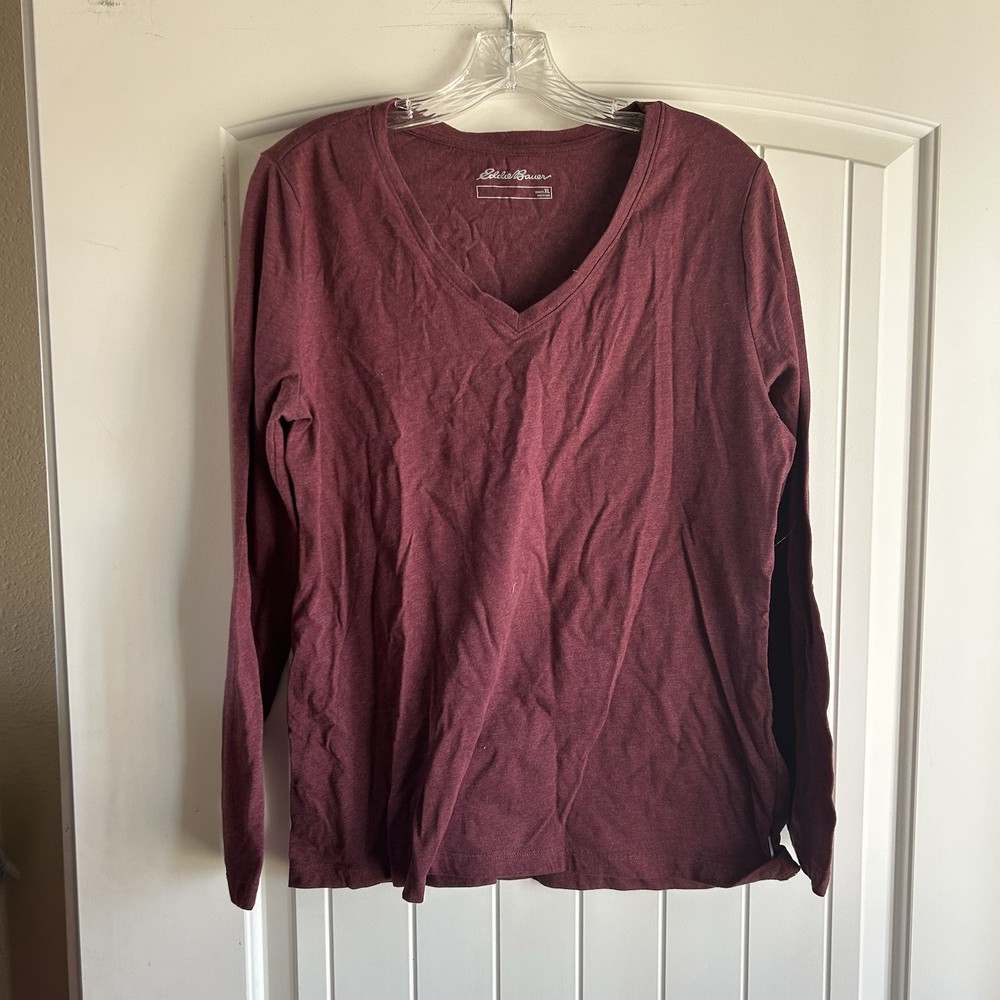 Eddie Bauer T Shirt Womens Size xl Long Sleeve Tee Cotton