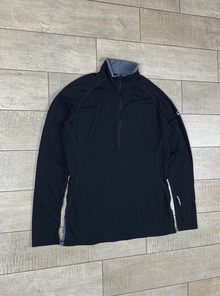 Icebreaker Pullover Mens Large GT 200 Lightweight Merino Wool Base Layer