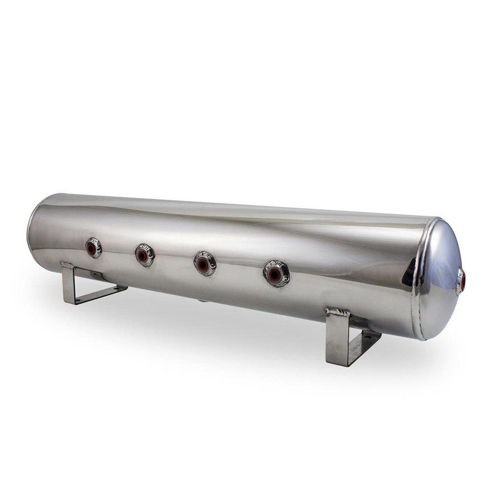 Air Lift 4-Gallon 7-Port Polished Aluminum Air Tank Train Horn Ride Bagged 12957