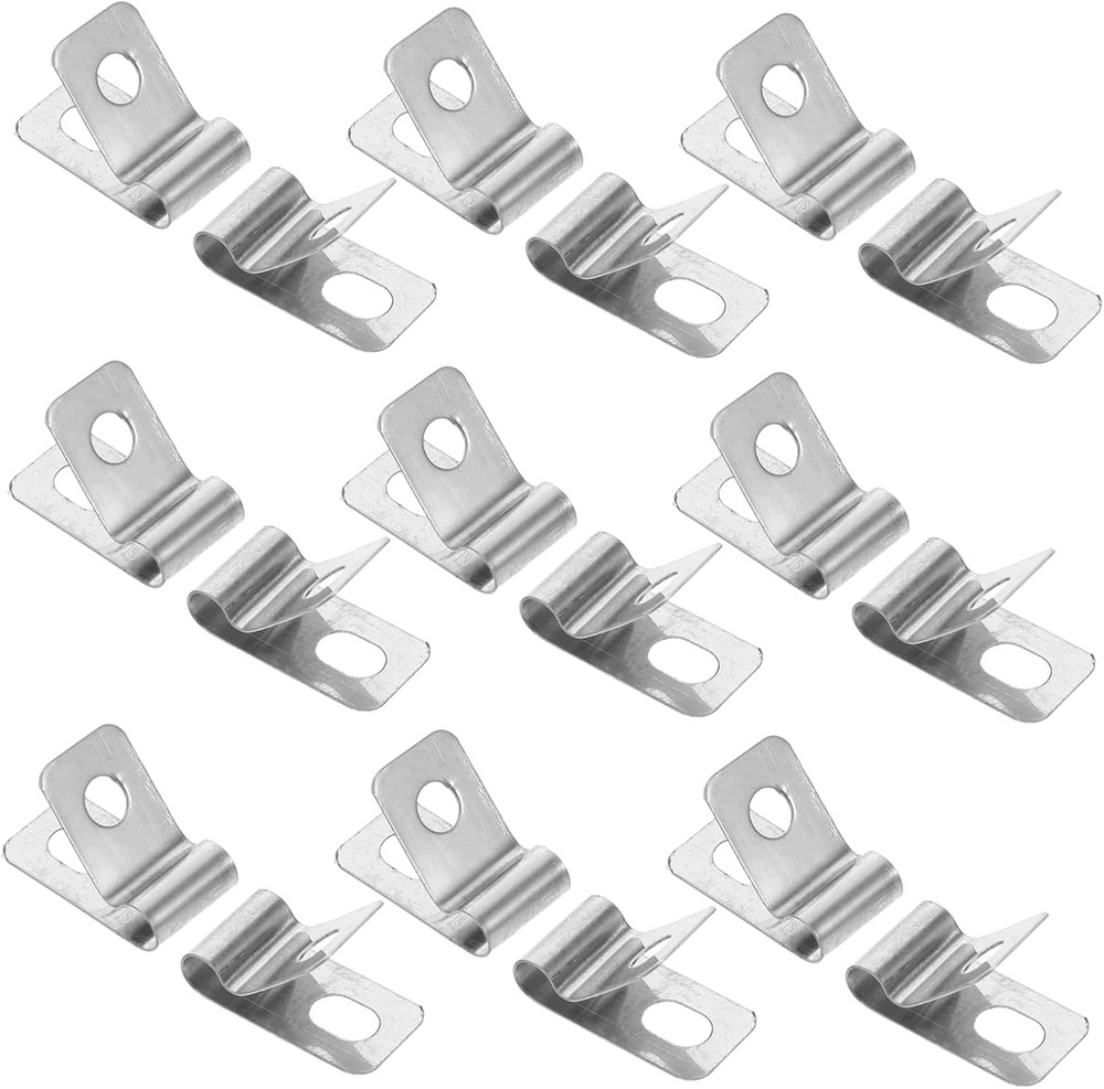 100Pcs Stainless Steel Wire Fence Clips Heavy Duty Metal Clamps for Securing Wel