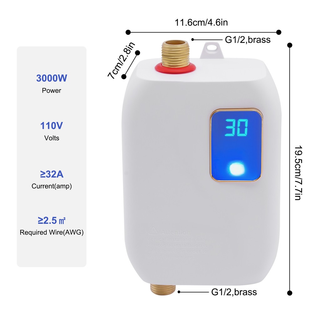 Electric Water Heater Instant Hot Water Heater Under Sink For Kitchen &