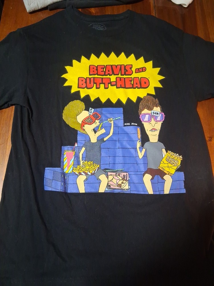 BEAVIS AND BUTT HEAD OFFICIAL LICENSE GRAHIC TOUR TEE Sz M#c0