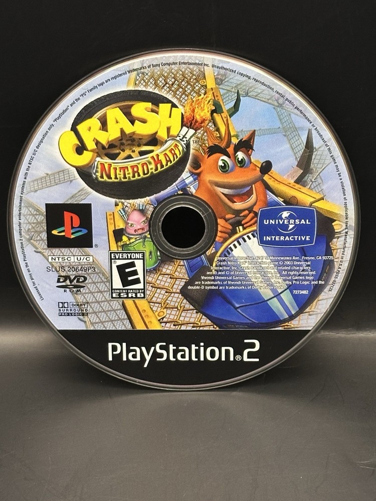 Crash Nitro Kart (Sony PlayStation 2, PS2) - DISC ONLY - Resurfaced - Tested