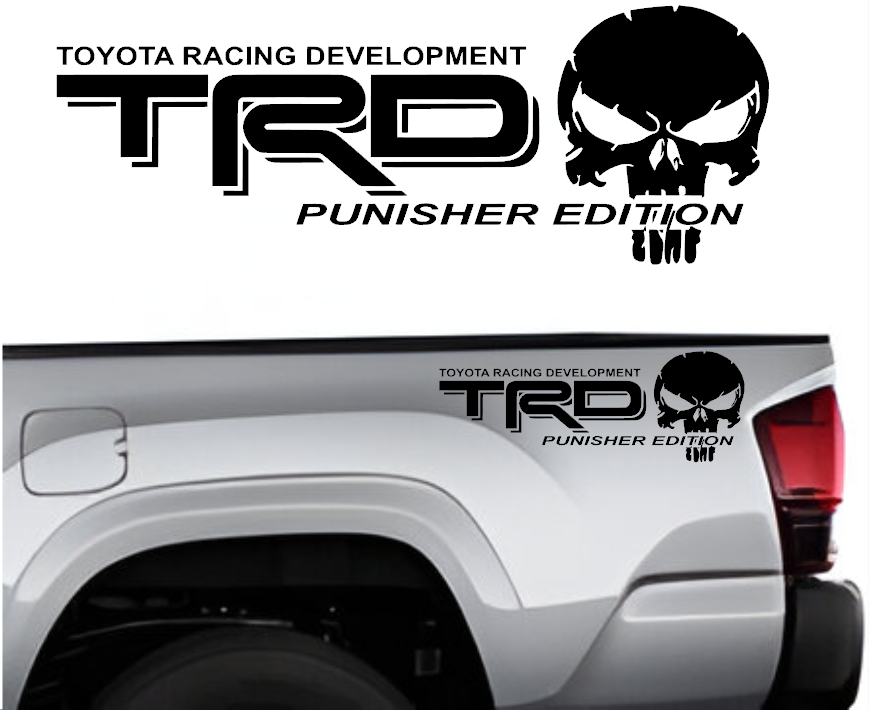 TRD Toyota Racing Development Tacoma Tundra Bedside Decal Vinyl Sticker