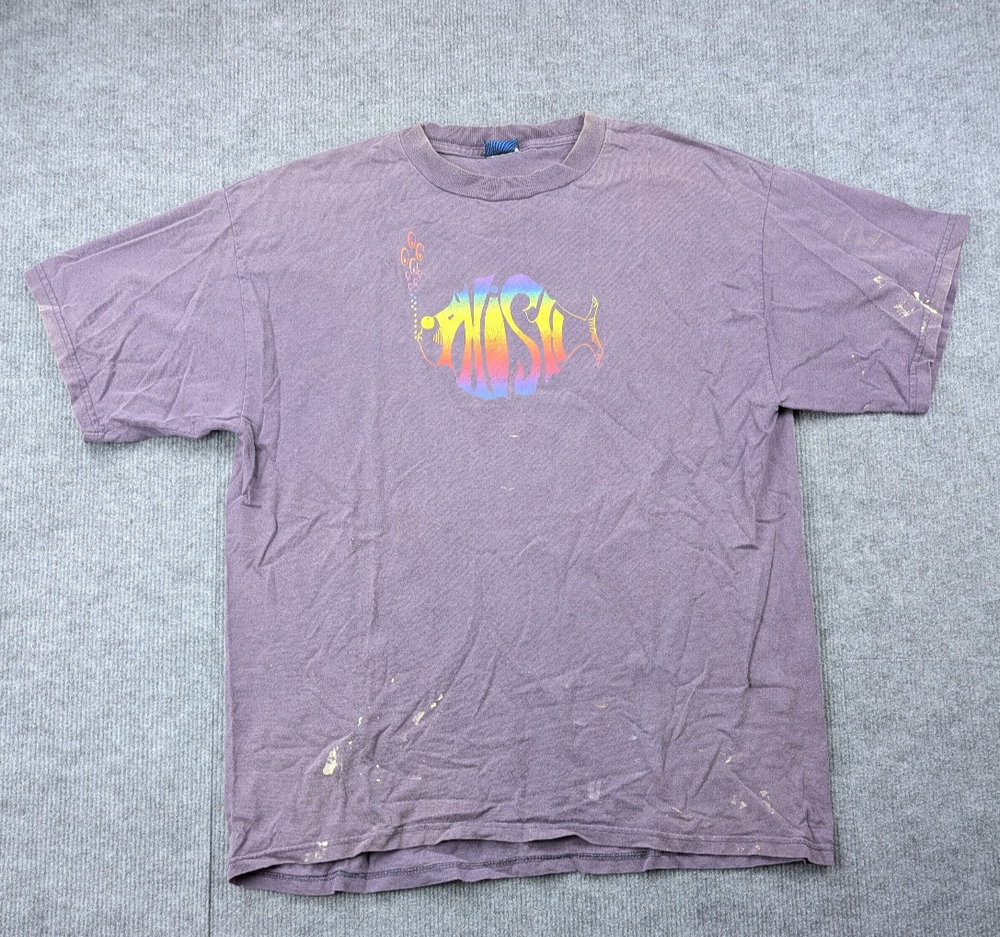 Phish Dry Goods Tour Shirt Mens Large Fall 1999 Convert Merch 90s Thrashed Music
