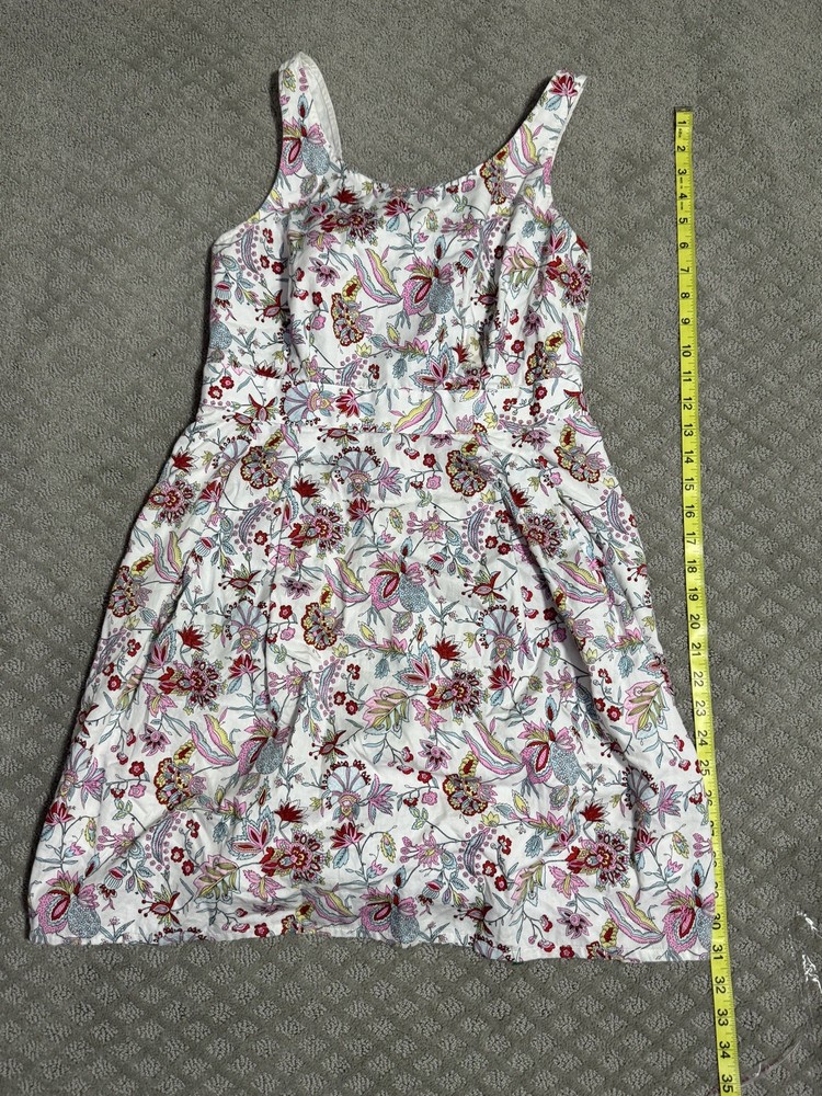 Jack Wills Womens Size US 8 floral Dress Fit & Flare Pockets cut out back