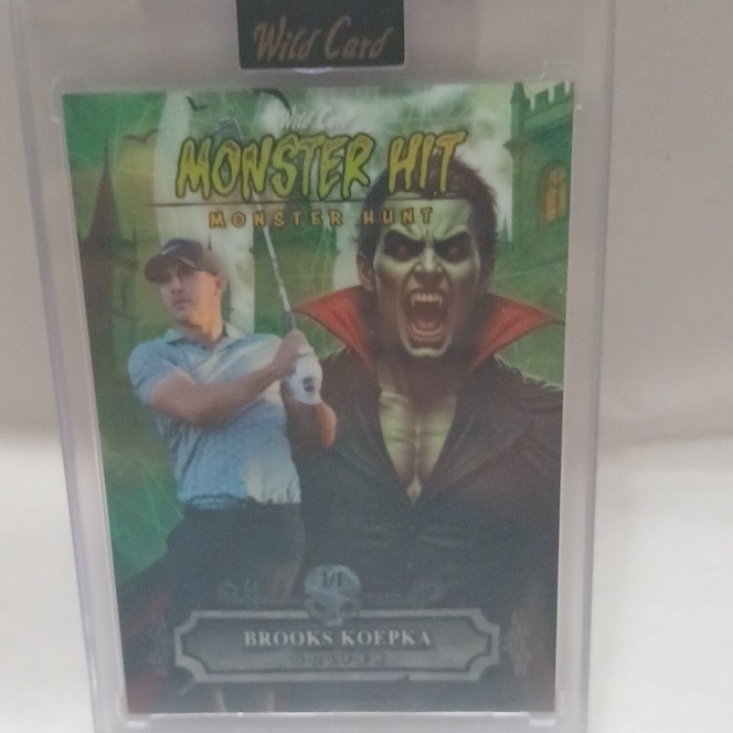 Wild Card 2025 Haunted Hits Brooks Koepka Pumpkin Patch #HHP-BK Blue Pulsar 1/1