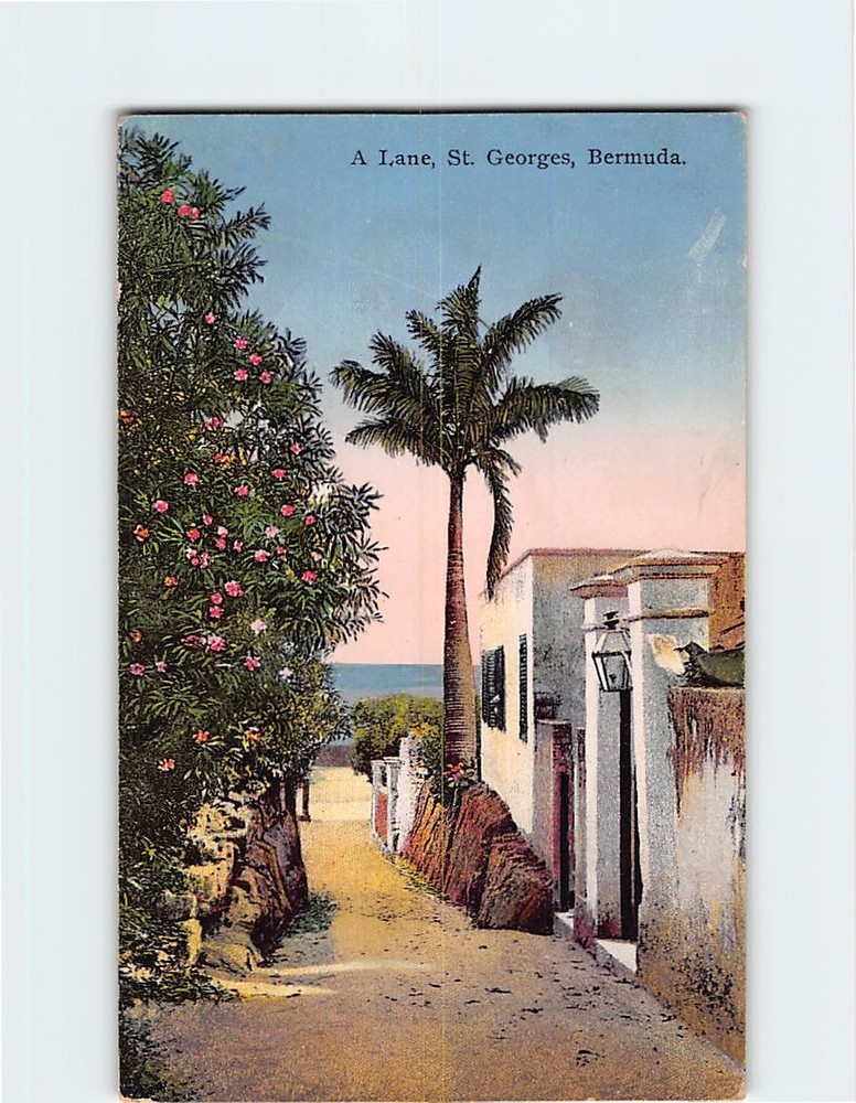 Postcard A Lane St. George's Bermuda British Overseas Territory