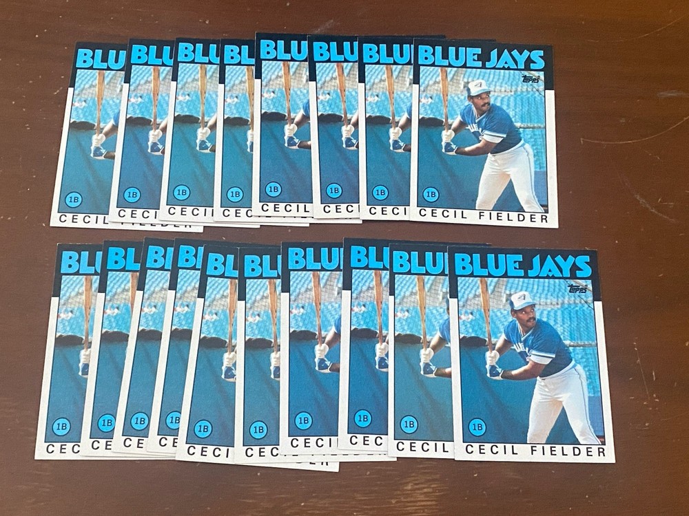 Cecil Fielder Rookie Lot 18 Cards  Topps 386 Toronto Blue Jays