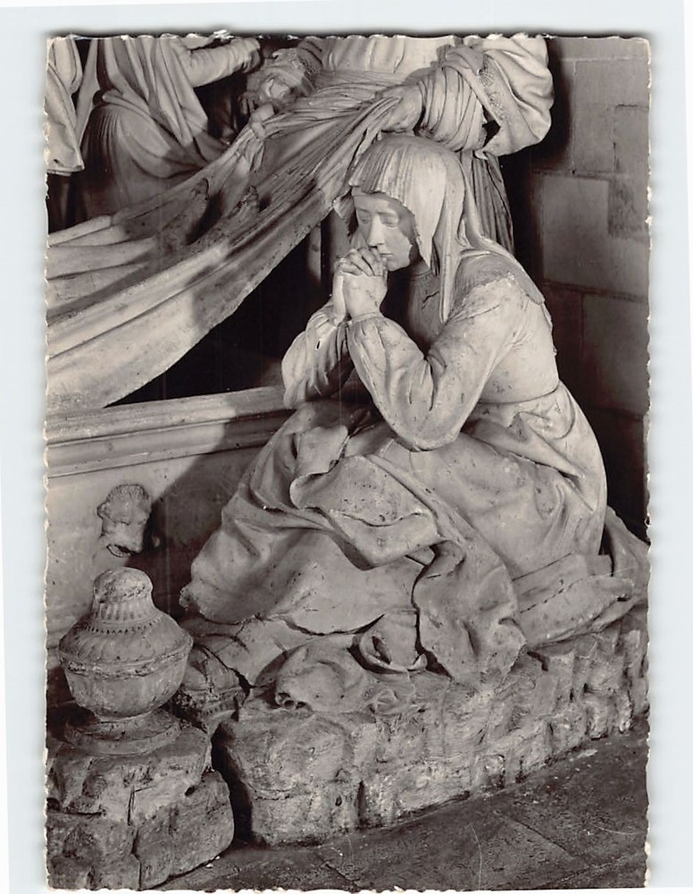Postcard Mary Magdalene at the Tomb of Christ Abbey of Solesmes France
