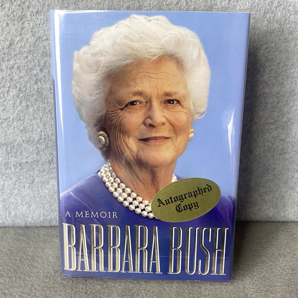 Barbara Bush  A Memoir 1994 Autobiography Book First Lady Autographed