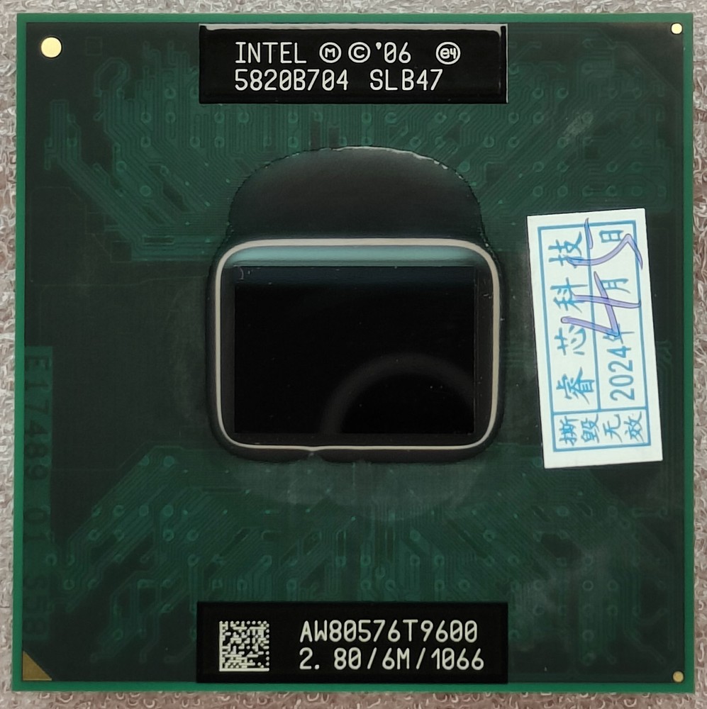Intel Core 2 Duo T9600 2.8GHz Laptop CPU Processor SLG9F SLB47 Tested & Working