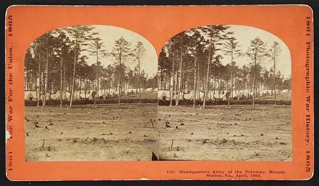 Photo:Brandy Station VA Army of the Potomac Headquarters Camp Tents 1864