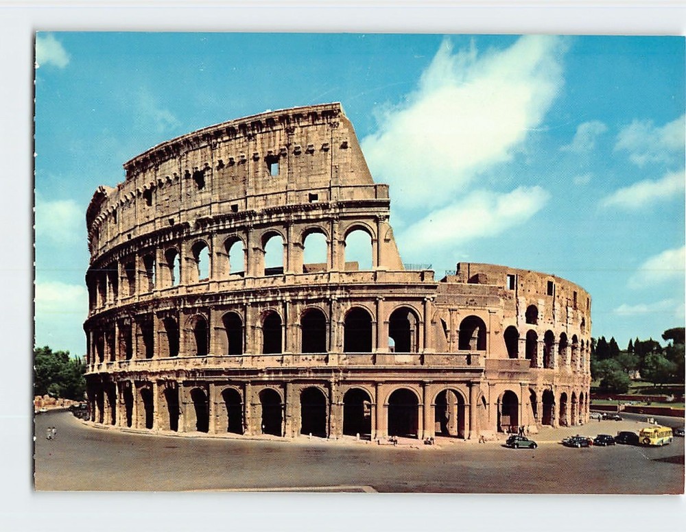 Postcard Coliseum Rome Italy