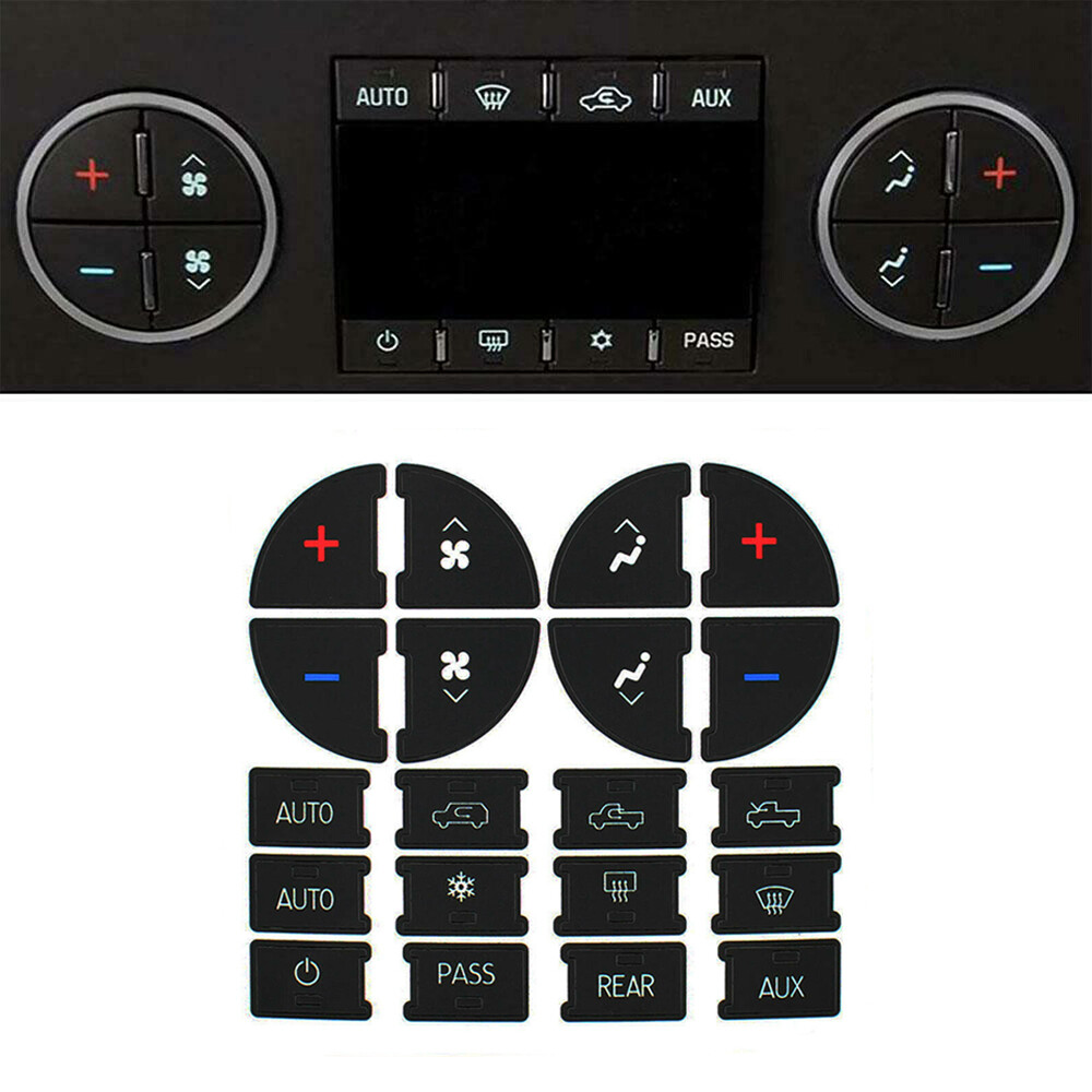 1pcs AC Dash Button Repair Kit For GMC Chevrolet Tahoe Decal Sticker Replacement