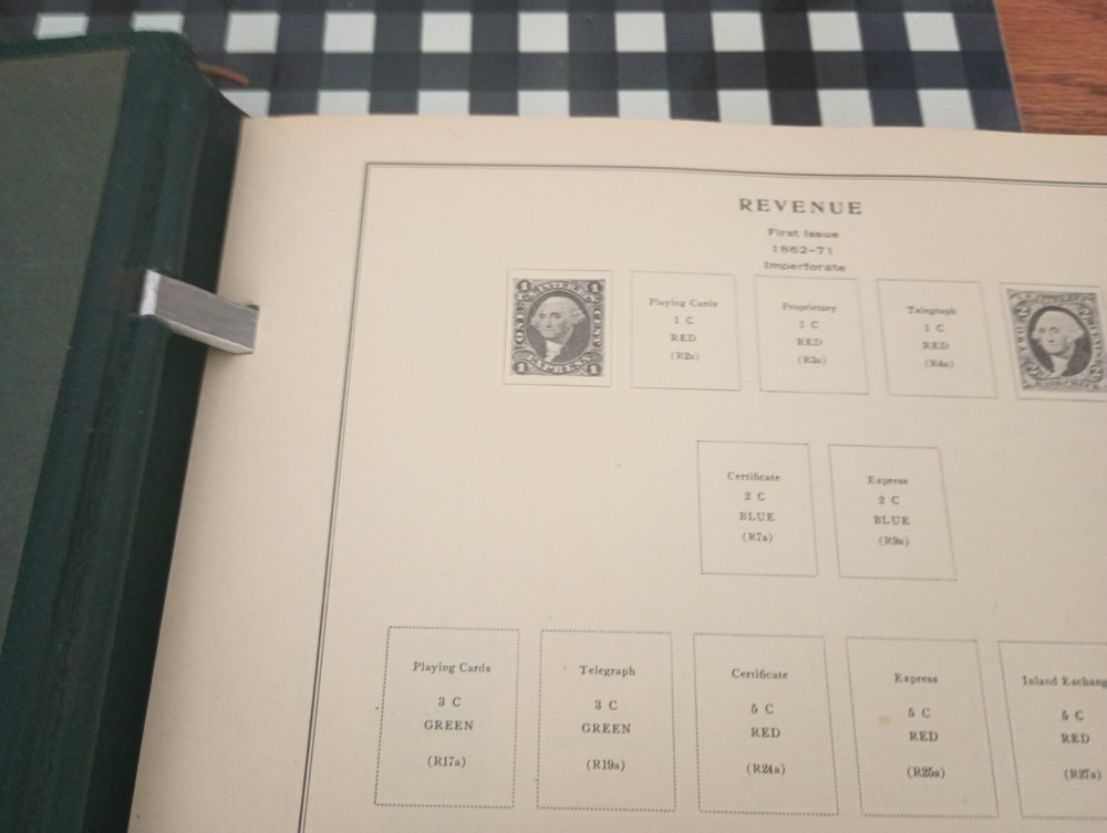 Scott Specialty Series green and gold album Revenue Pages included  NY.