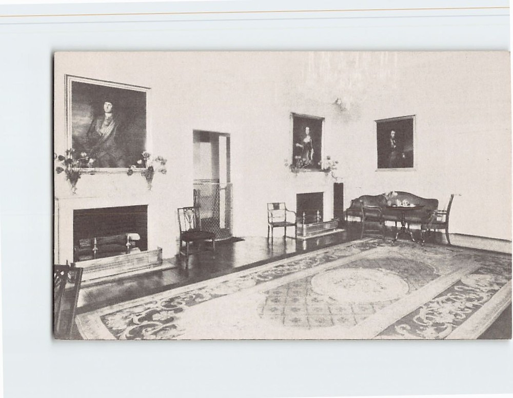 Postcard Drawing Room Lee Mansion Arlington National Cemetery Virginia USA