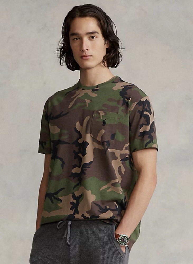 Polo Ralph Lauren Camo Pocket T-shirt Men’s M Classic Woodland Pony Logo Pocket