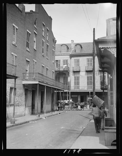 New Orleans Louisiana 1920s Street View Horse Carriage French Quarter