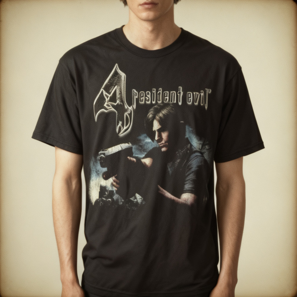 Resident Evil 4 Cotton T-Shirt Vintage Style Horror Game Graphic Tee S-5XL NWT