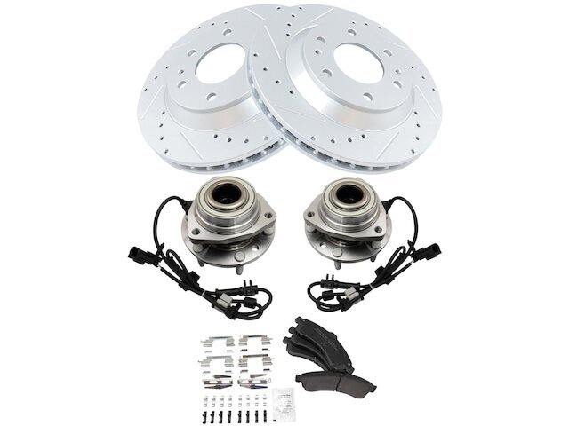 Front Brake Pad and Rotor and Wheel Hub Kit fits Rainier 2004-2005 79CNNM