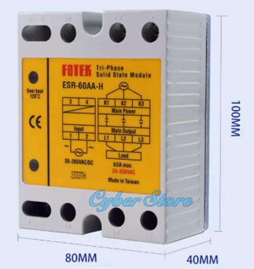 1Pcs New For three-phase solid state relay ESR-60AA-H