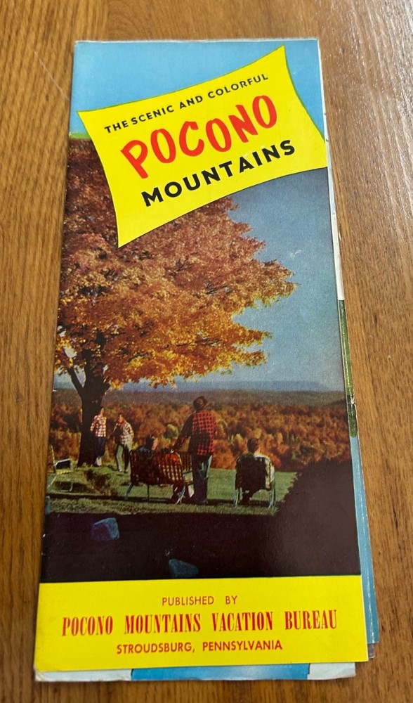 Vintage 1950’s Brochure Vacationing Stroudsburg PA Pocono Mountains