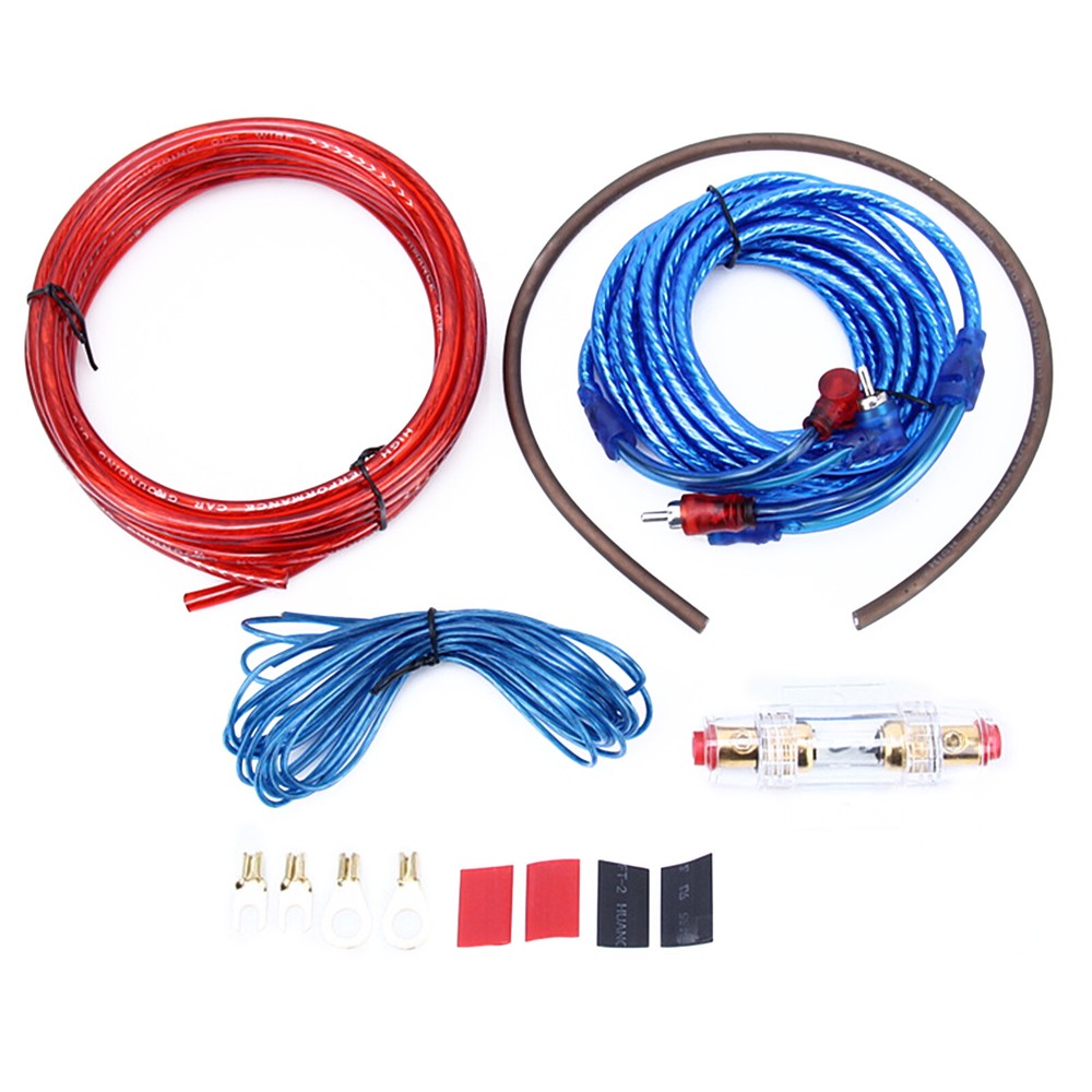 Car Amplifier PVC Power Cable Amp Speaker Wire Sub RCA AGU FUSE Audio Subwoofer