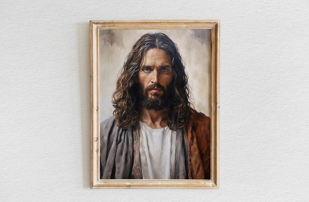 Oil Painting Of Jesus Jesus Wall Art Christian Wall Art Jesus Painting Wall Art