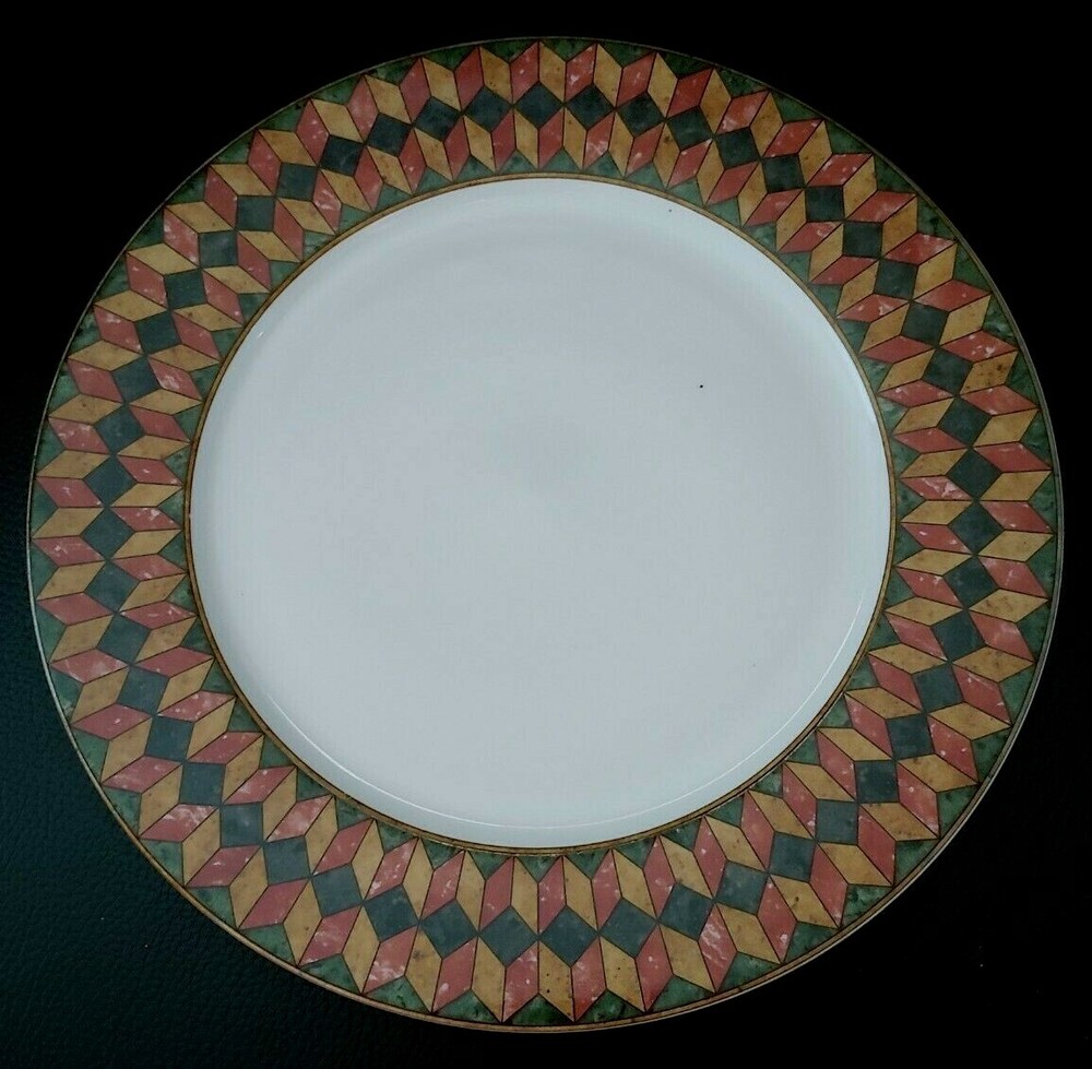 Set Of 4 American Atelier Pavilion Dinner Plates 10 5/8