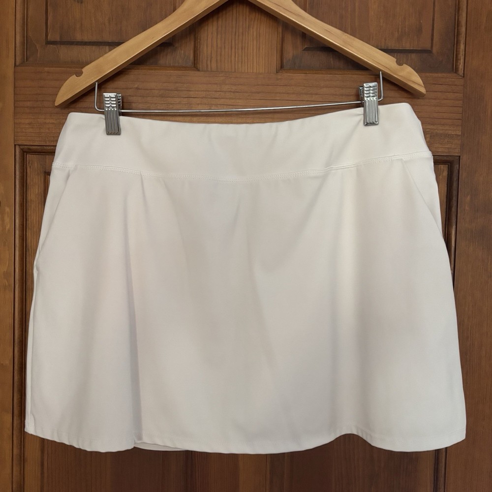Tommy Bahama Active White Golf Skirt Skort XL Tennis Running Athleisure Sporty