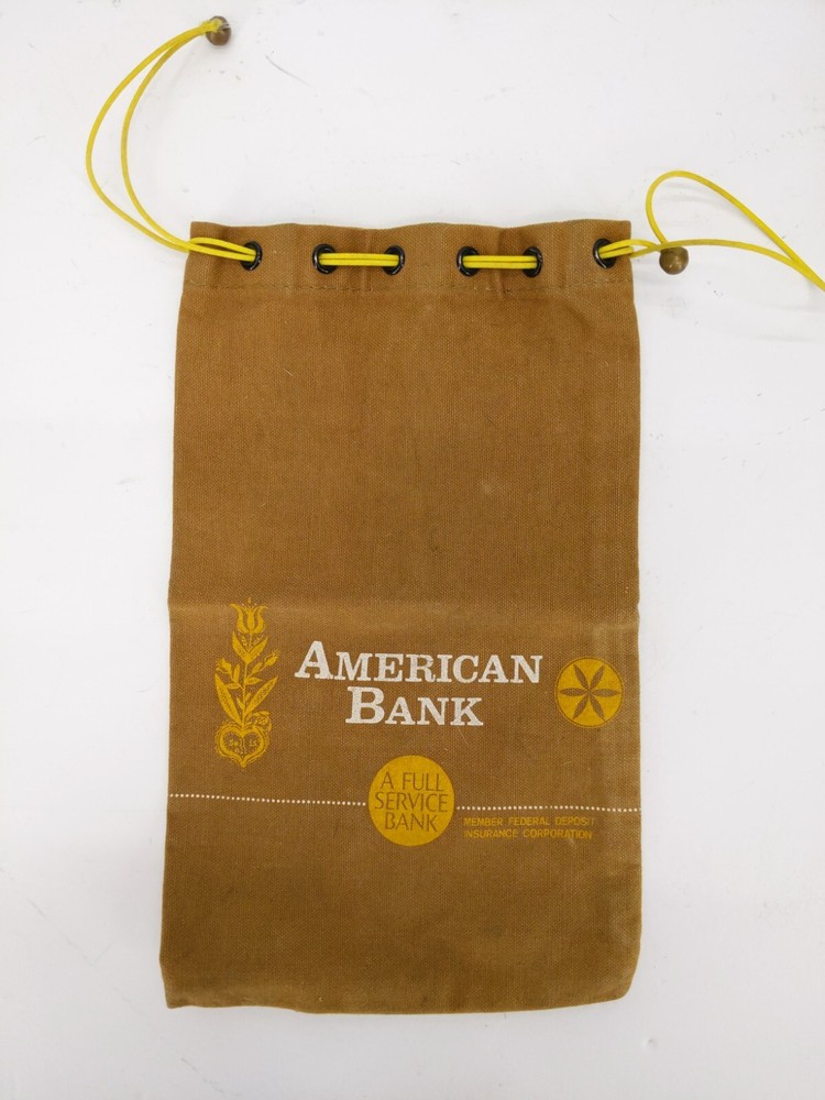 Vintage Canvas American Bank Deposit Bag
