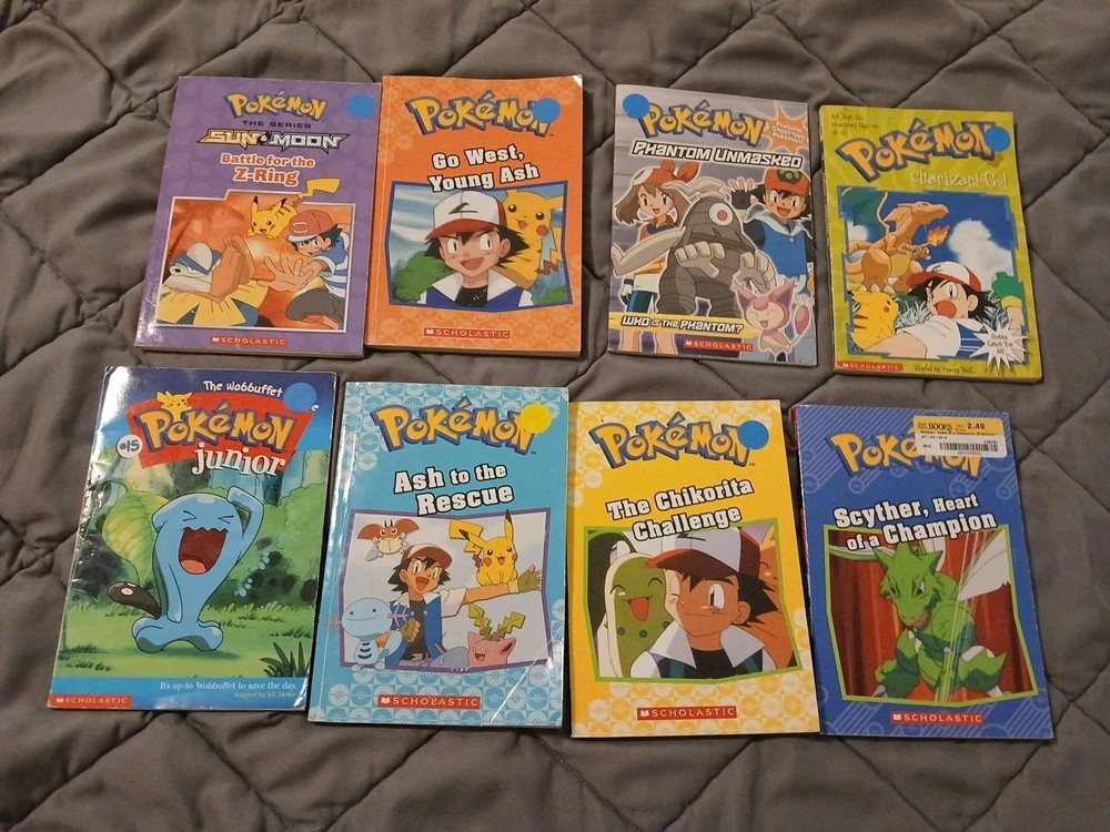 Lot of 8 Vintage 1999 Pokemon Books - Scholastic Trade Paperback
