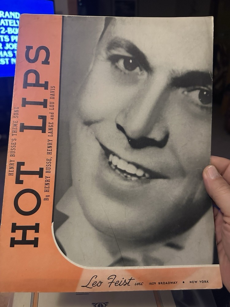 O 1922 Ragtime sheet music HOT LIPS  by Henry Busse
