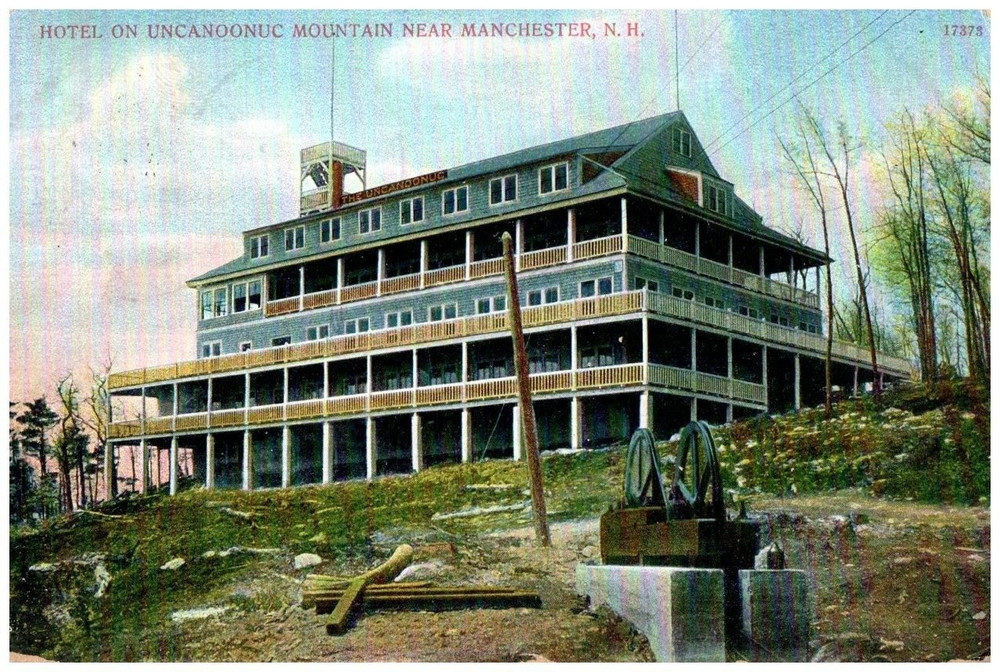 Vintage Postcard 1909 Uncanoonuc Hotel, near Manchester (Goffstown) NH