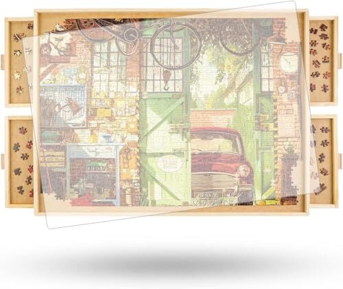 1500 Piece Rotating Puzzle Board with Drawers and Cover,26