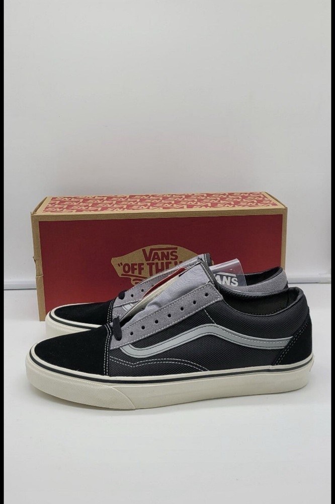 Vans Men's Old Skool Low-Top Black Frost Gray Suede Skate Shoes Size 8.5 US NWT