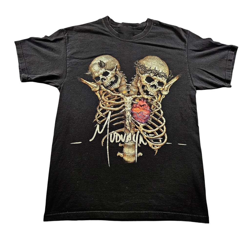 Mudvayne Band Black Skeleton Heart T-shirt S to 5XL BA558
