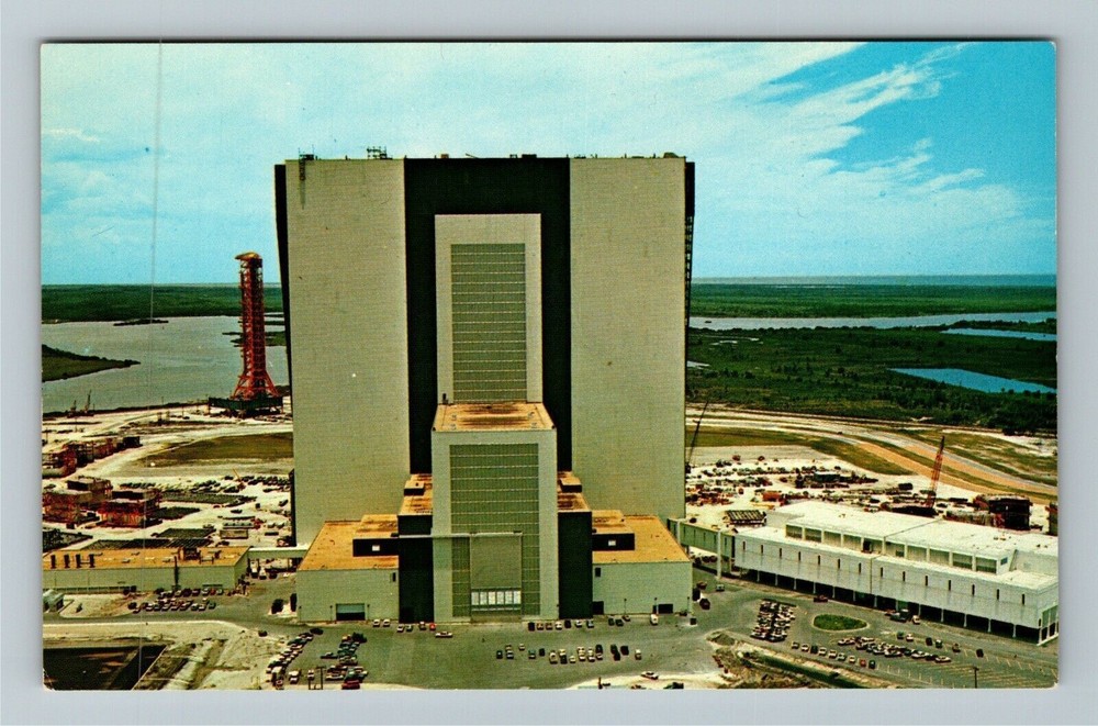 John F Kennedy Space Center FL-Florida Vehicle Assembly Building Old Postcard