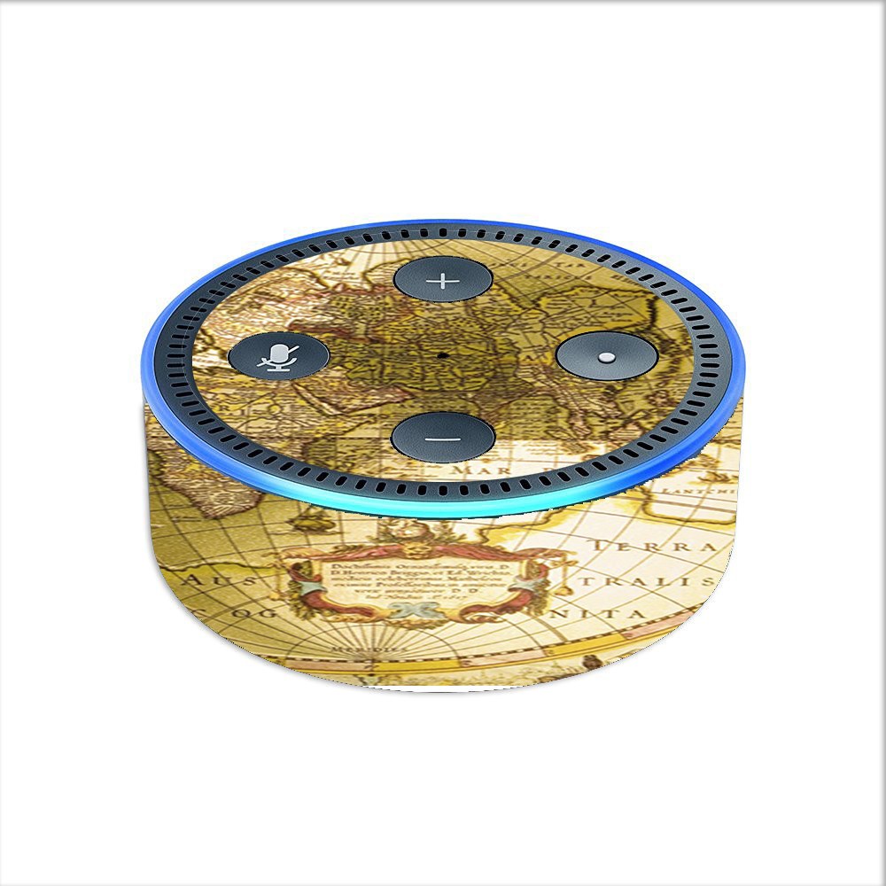 Vintage Map Skin Decal for Amazon Echo Dot 2nd Gen