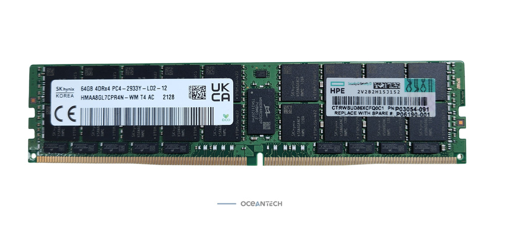SK Hynix HPE 64GB DDR4 PC4-2933Y LRDIMM ECC RAM P03054-091 HMAA8GL7CPR4N-WM